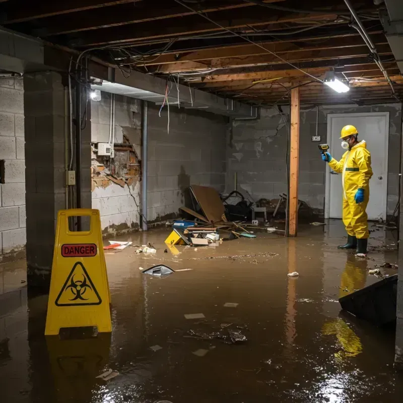 Flooded Basement Electrical Hazard in Dermott, AR Property